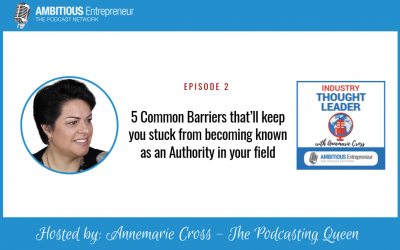 02: 5 Common Barriers that’ll keep you stuck from becoming known as an Authority in your field